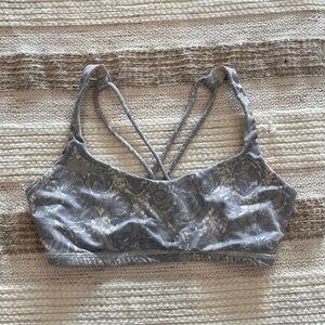 Lululemon Athletica Gray Patterned Sports Bra